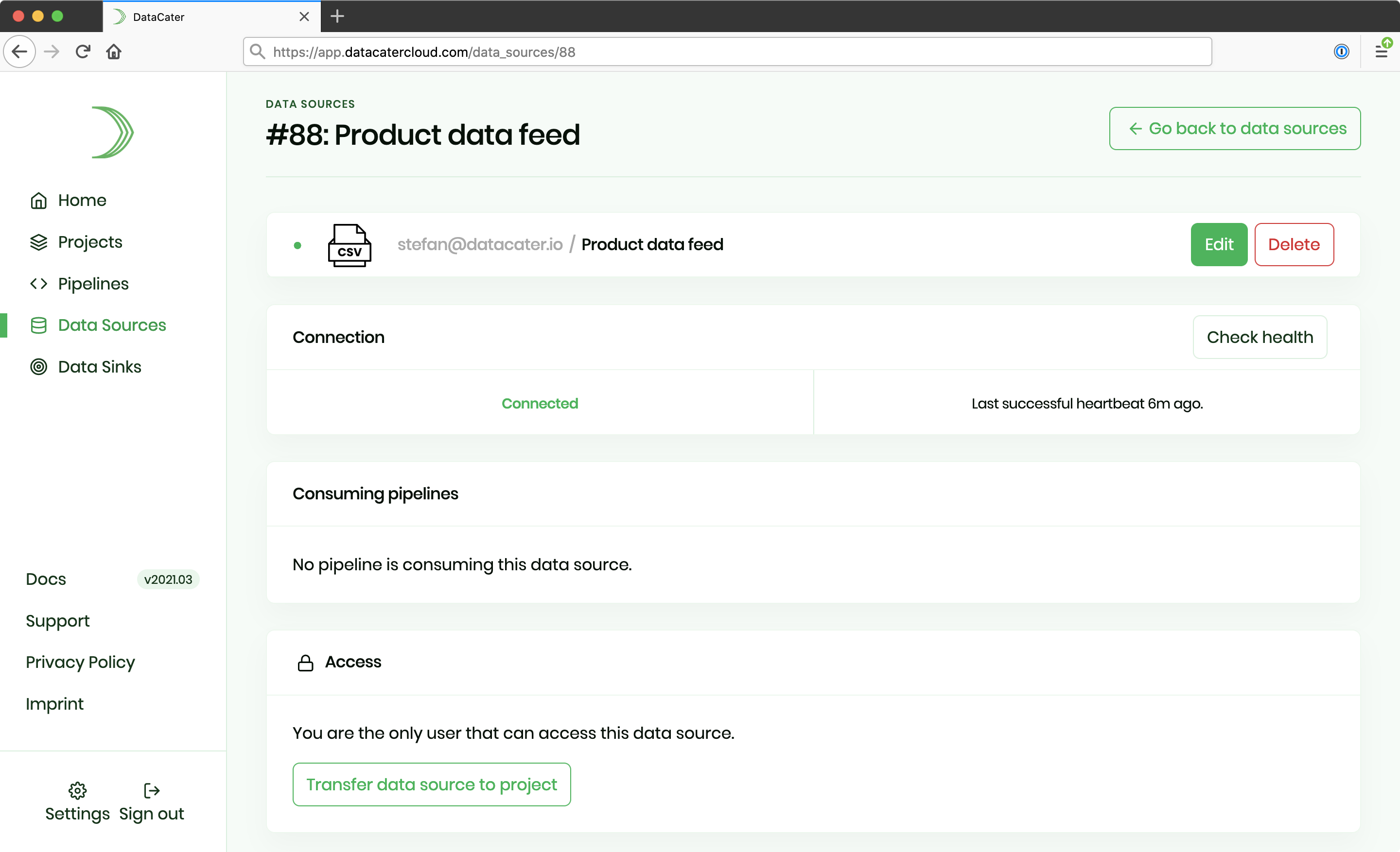 Projects allow data teams to collaborate on data pipelines.